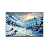 Sunlit Ski Slope – Winter Mountain Landscape Painting