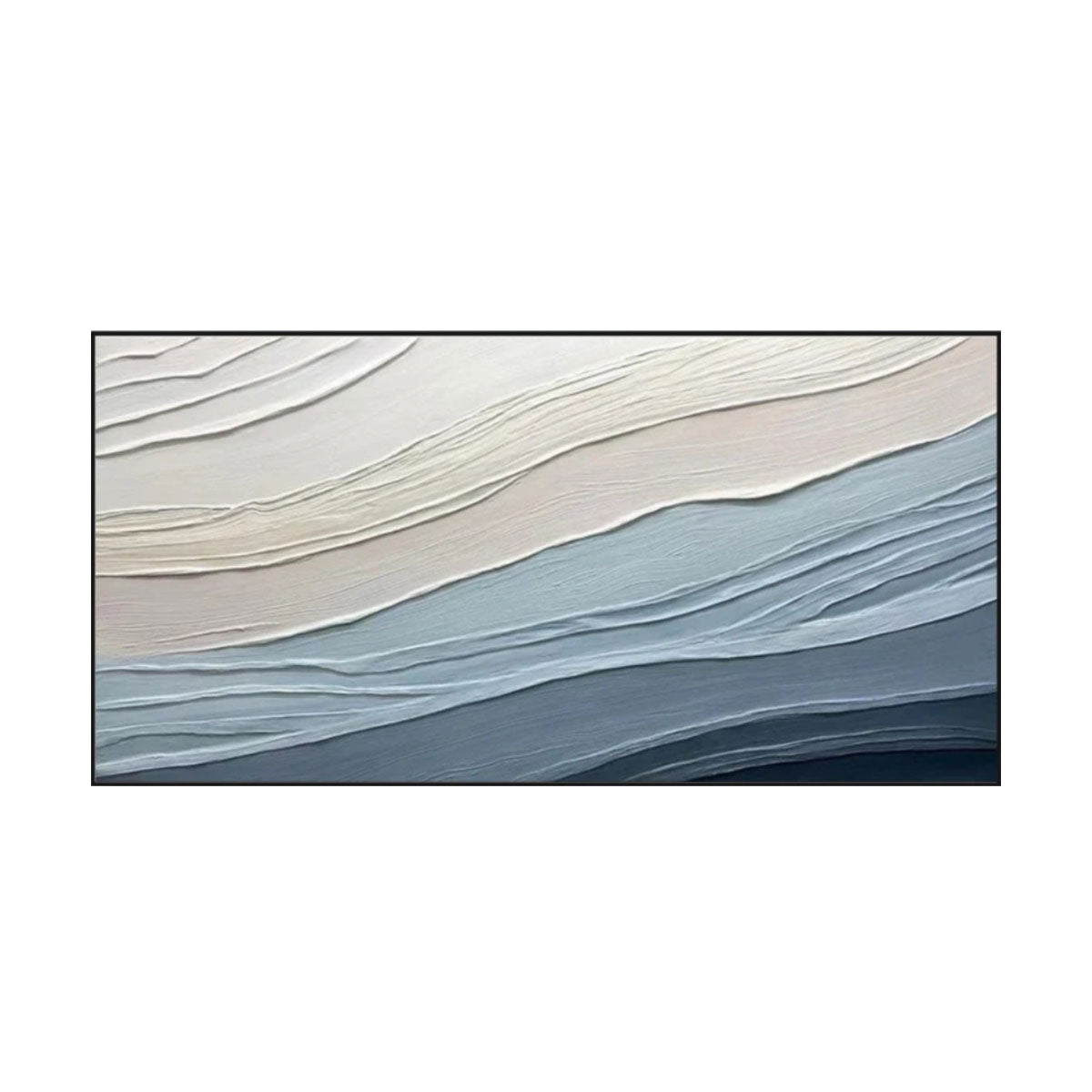 Serene Waves Textured Abstract Painting