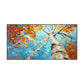 Autumn Sky Birch Abstract Painting