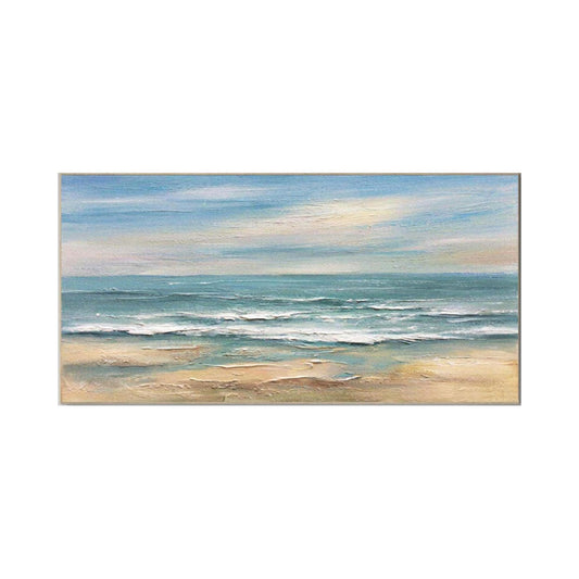 Quiet Horizon Blue Seascape Painting