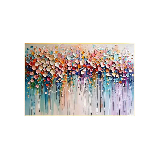 Petal Rain Pastel Abstract Painting