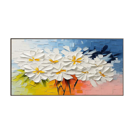 Golden Daisy Light Abstract Painting