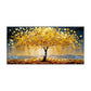 Golden Stillness Tree Abstract Painting