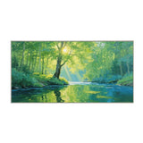 Emerald Morning Forest River Painting