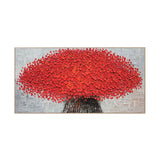 Crimson Harmony Red Tree Abstract Painting