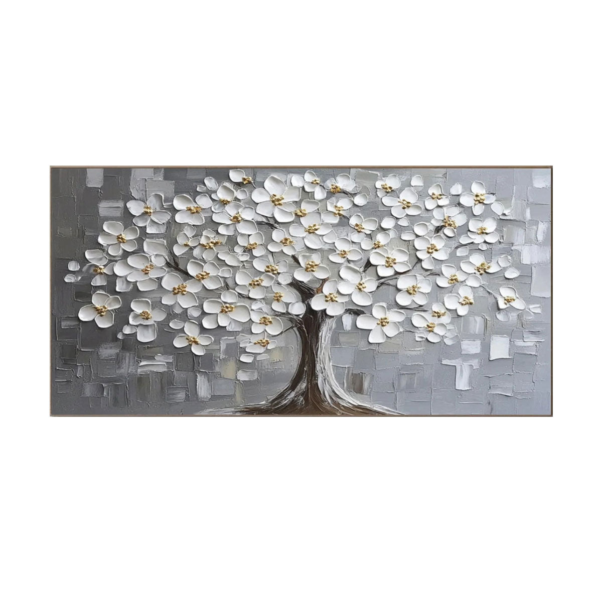 White Blossom Harmony Tree Painting