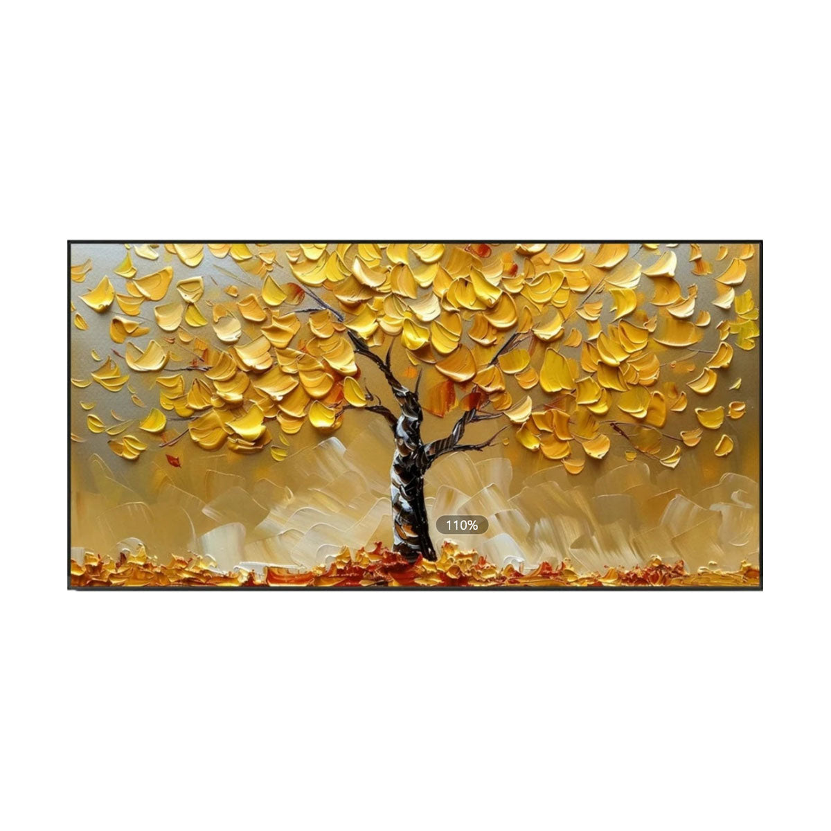 Golden Fall Canopy Tree Painting