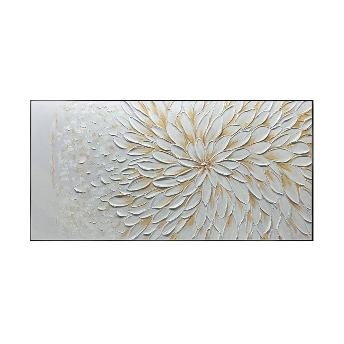 Ivory Radiance Petal Abstract Painting