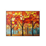 Autumn Ember Forest Abstract Painting