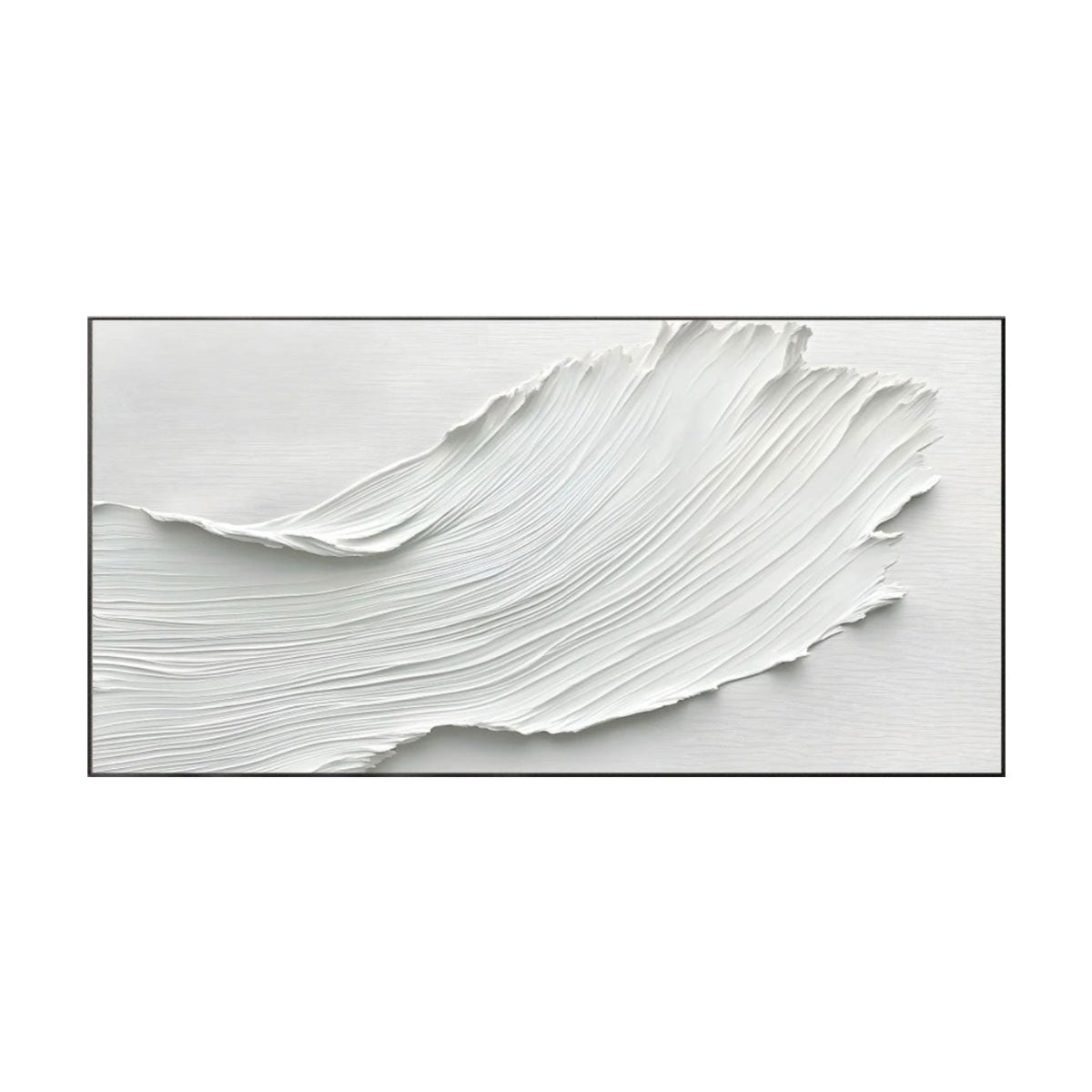 Silent Wave White Textured Abstract Painting
