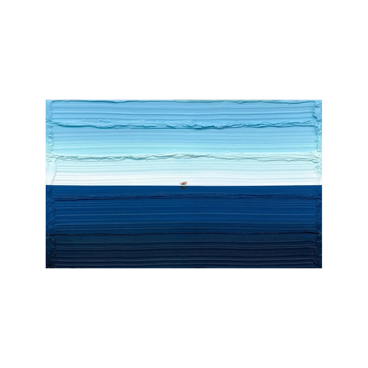 Endless Blue Horizon Minimal Painting