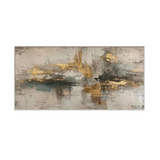 Golden Horizon Neutral Abstract Painting