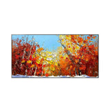 Amber Glow Autumn Forest Painting