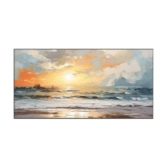 Golden Tide Sunrise Seascape Painting