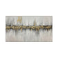 Golden Rift Gray Textured Abstract Painting