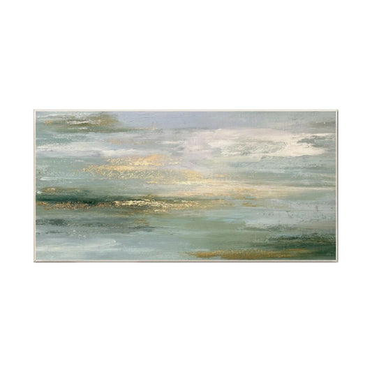 Golden Mist Seascape Abstract Painting