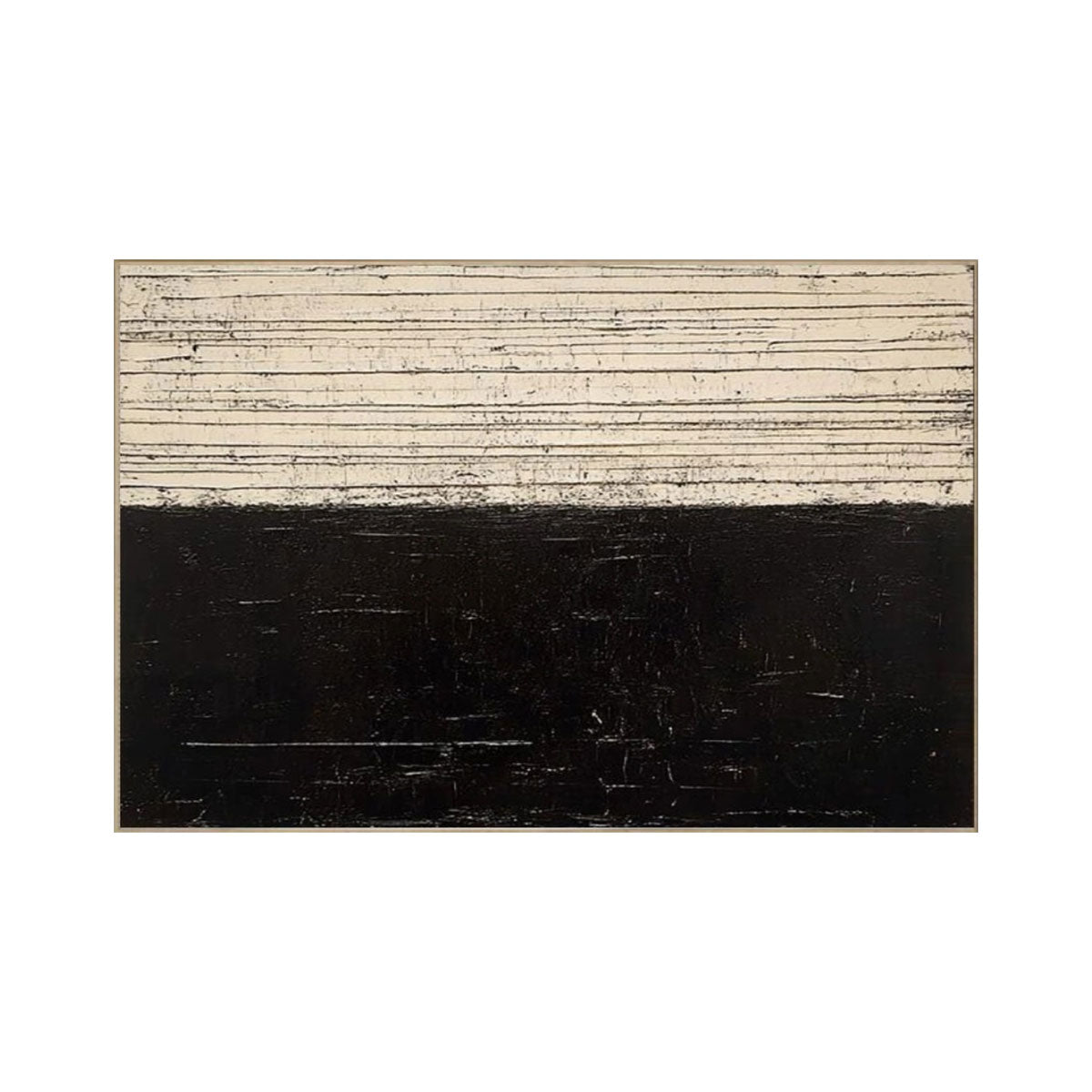 Mono Lines – Black & White Abstract Painting