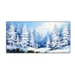 Silent Frost Pine Forest Abstract Painting