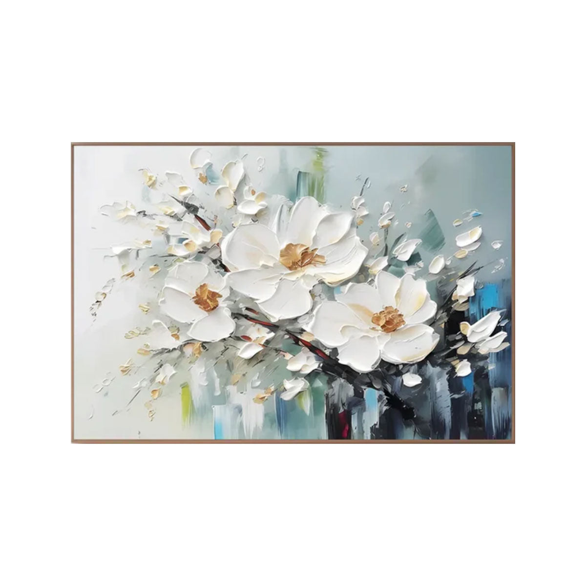 Quiet Magnolia Drift Abstract Painting