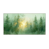 Misty Forest Sunlight – Nature Landscape Painting