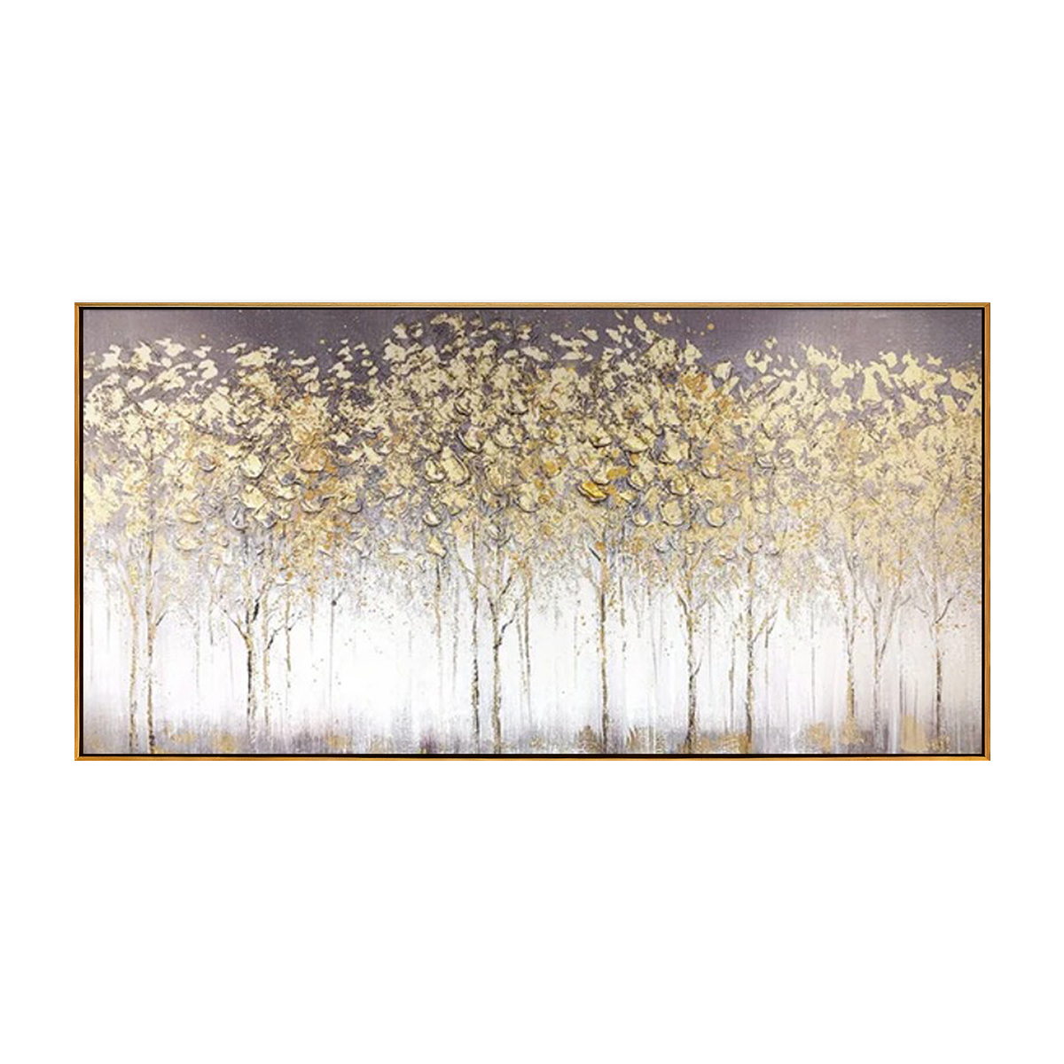 Gilded Aspen Grove Impasto Wall Art