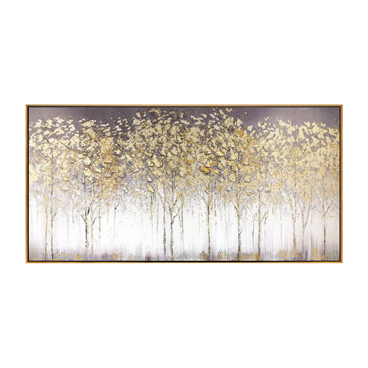 Gilded Aspen Grove Impasto Wall Art