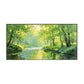 Sunlit Grove River Abstract Painting