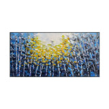 Golden Canopy Birch Forest Abstract Painting