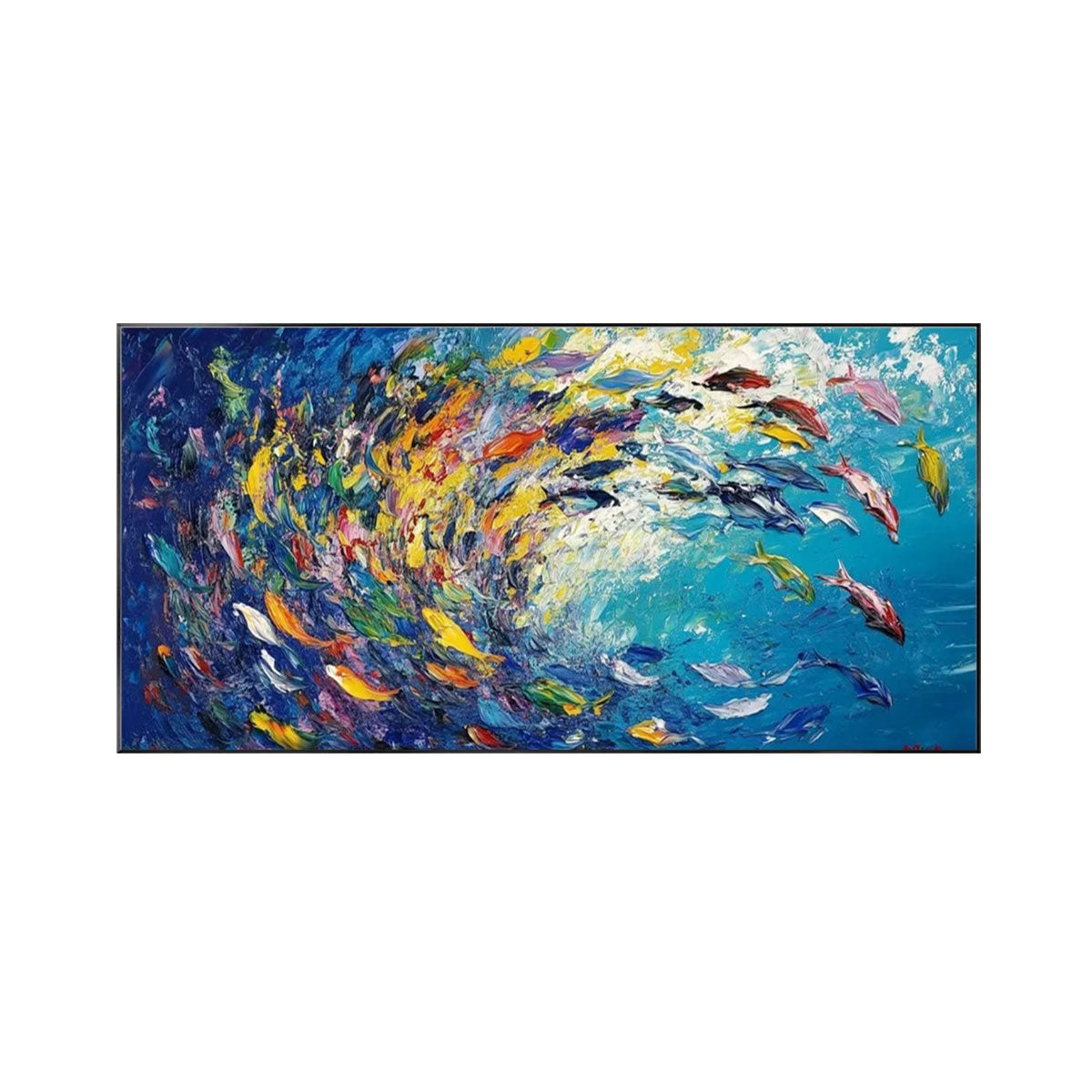 Radiant Ocean Swirl Abstract Painting