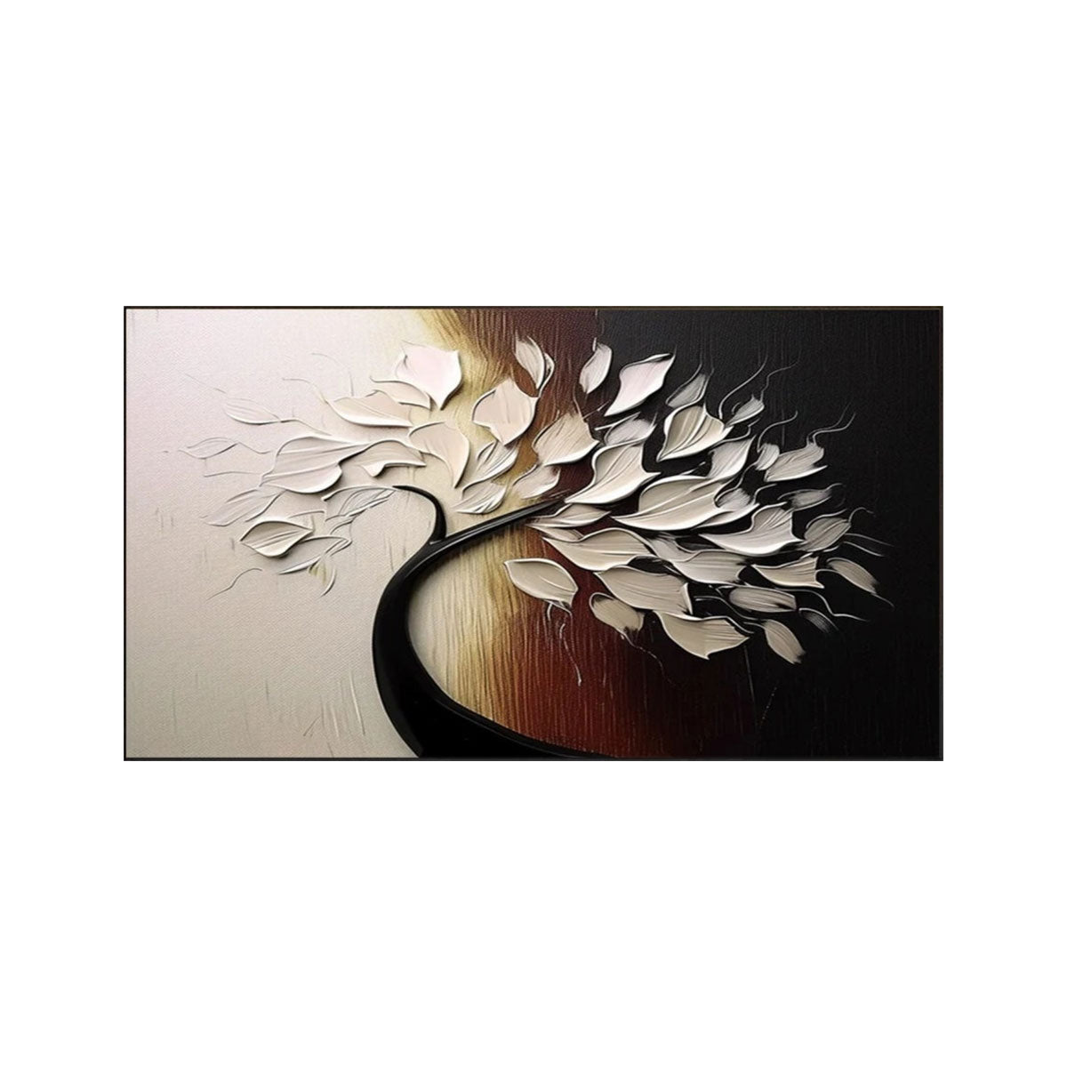 Ivory Flowing Canopy Abstract Painting