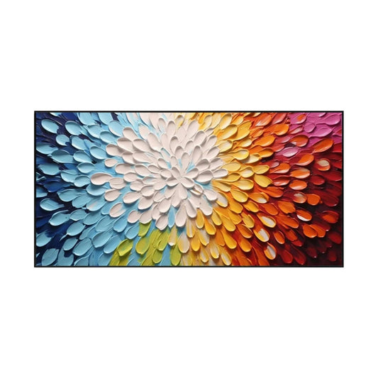 Radiant Spectrum Textured Abstract Painting
