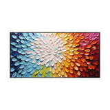 Radiant Spectrum Textured Abstract Painting