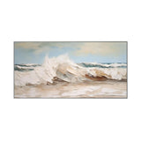 Soft Tide Neutral Seascape Painting