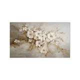 Ivory Blossom Drift Abstract Painting