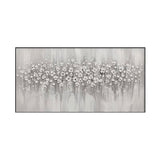 Whispering Meadow White Abstract Painting