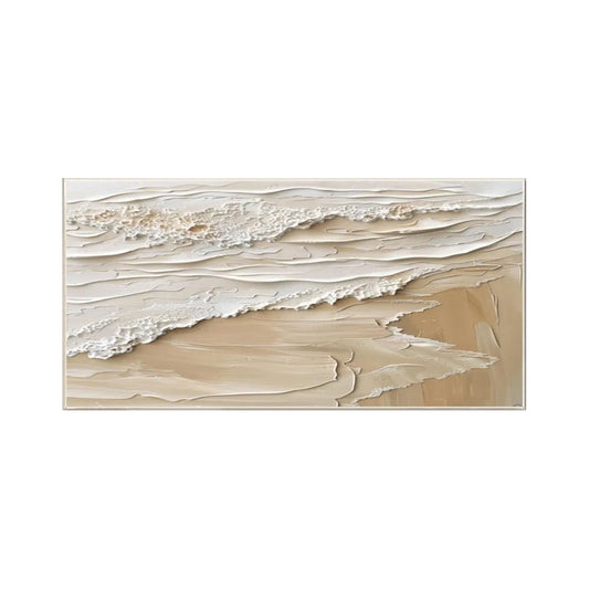 Whispering Shore Sand Abstract Painting