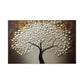 Silver Leaf Tree Textured Abstract Painting