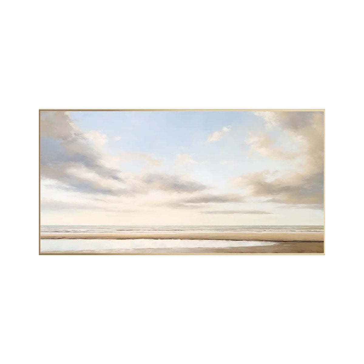 Soft Tide Golden Shore Painting