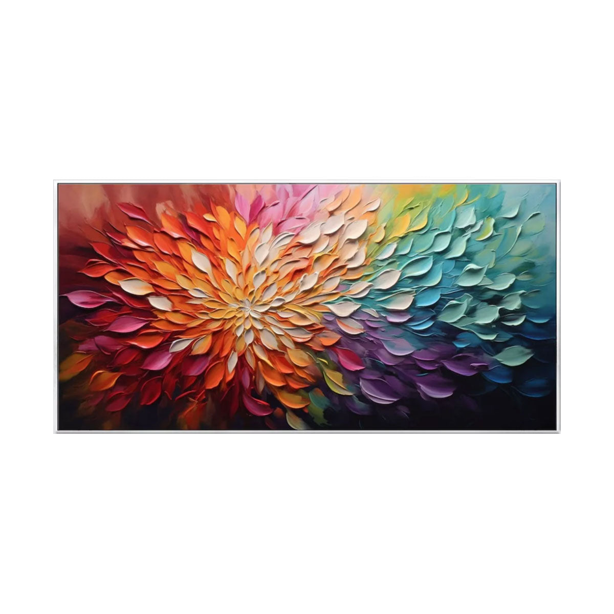 Radiant Spectrum Bloom Abstract Painting