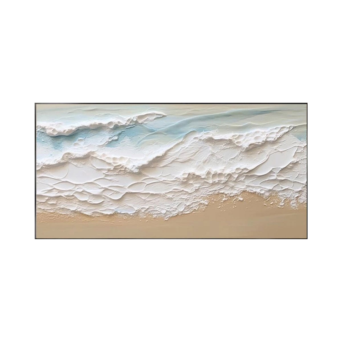 Glide Down Textured Ski Slope Painting