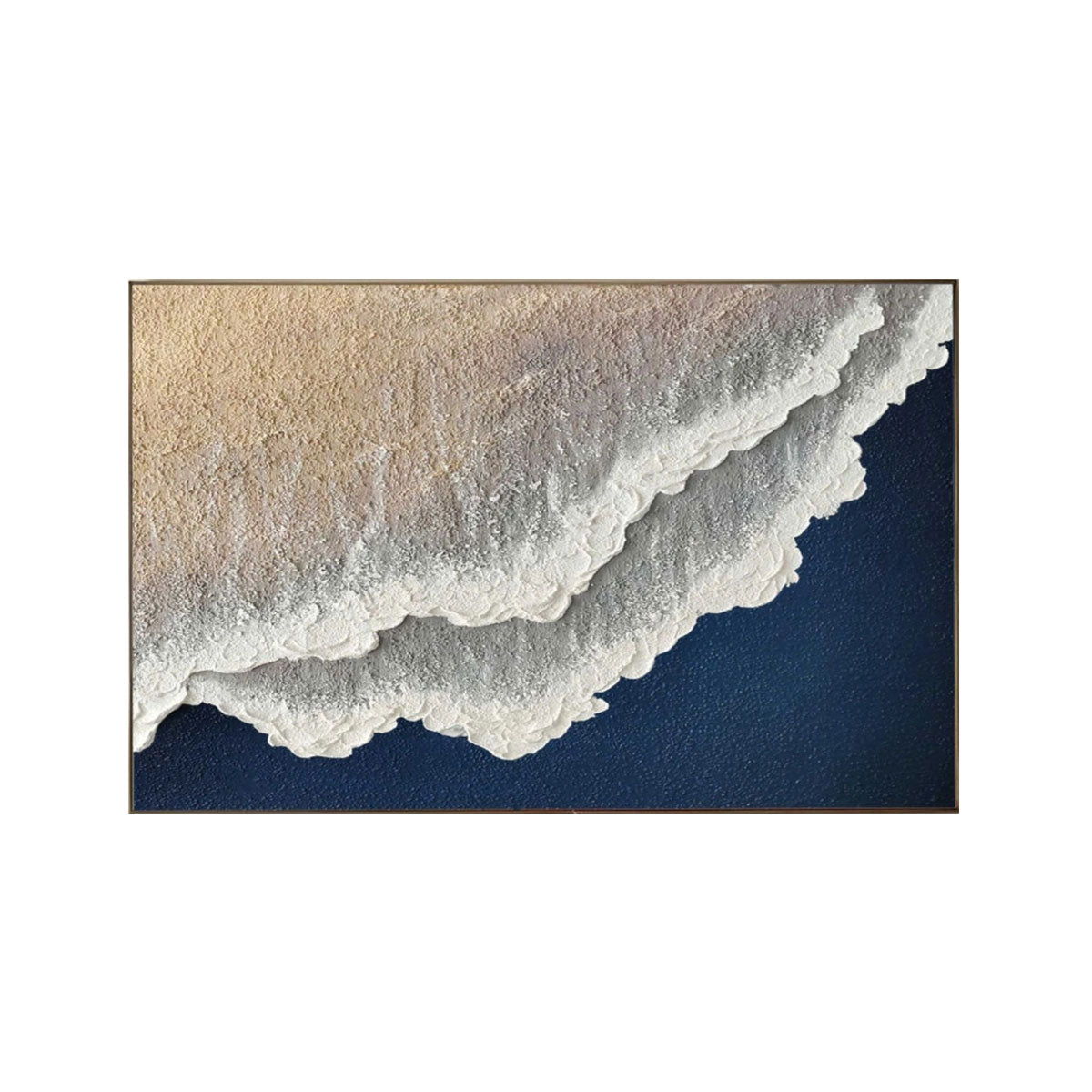 Ivory Breaker Blue Abstract Seascape Painting