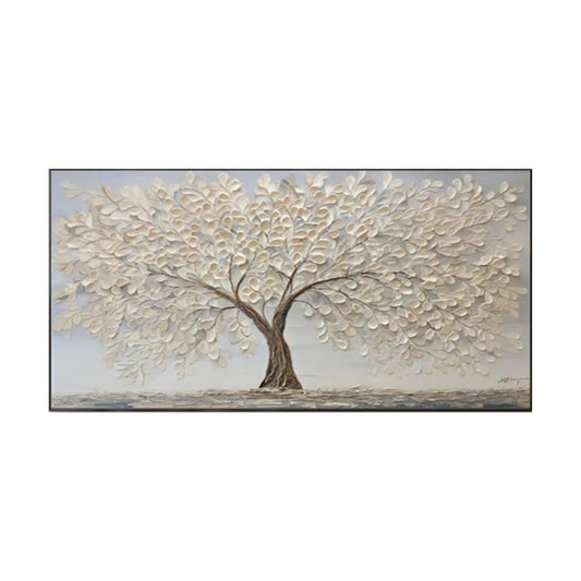 Eternal Ivory Canopy Abstract Painting