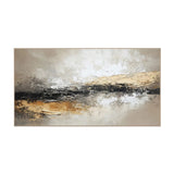 Golden Horizon – Textured Neutral Abstract Painting