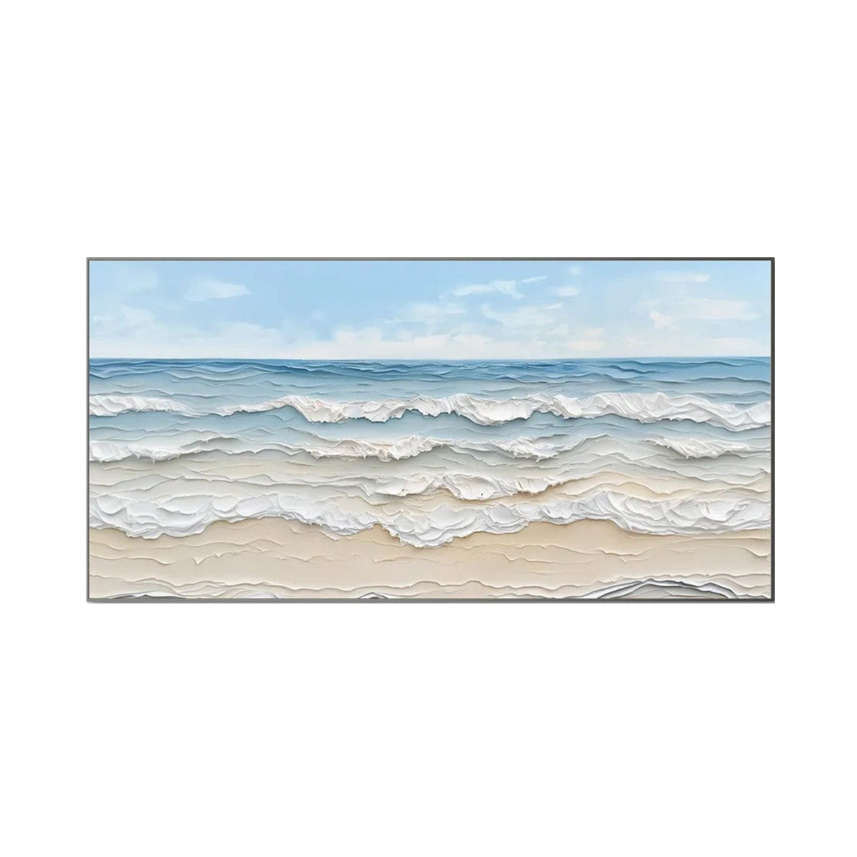 Sea Breeze Textured Wave Painting
