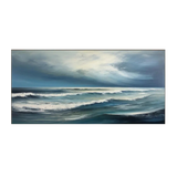 Deep Blue Ocean – Textured Waves Seascape Painting