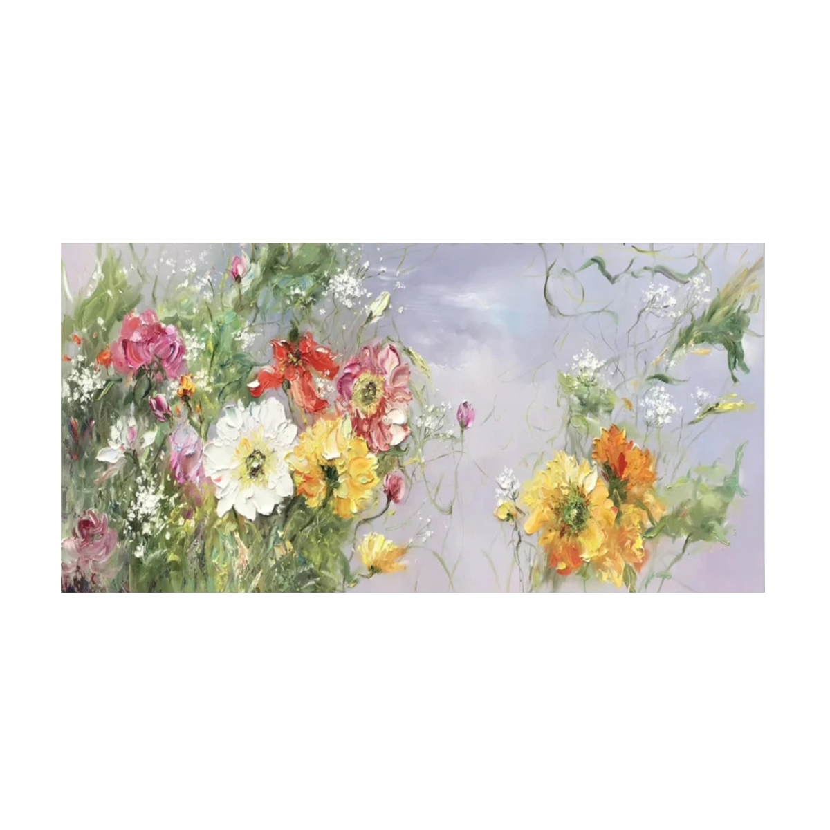 Spring Sunshine Bloom – Textured Floral Painting