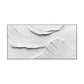 Ivory Ridge White Textured Abstract Painting