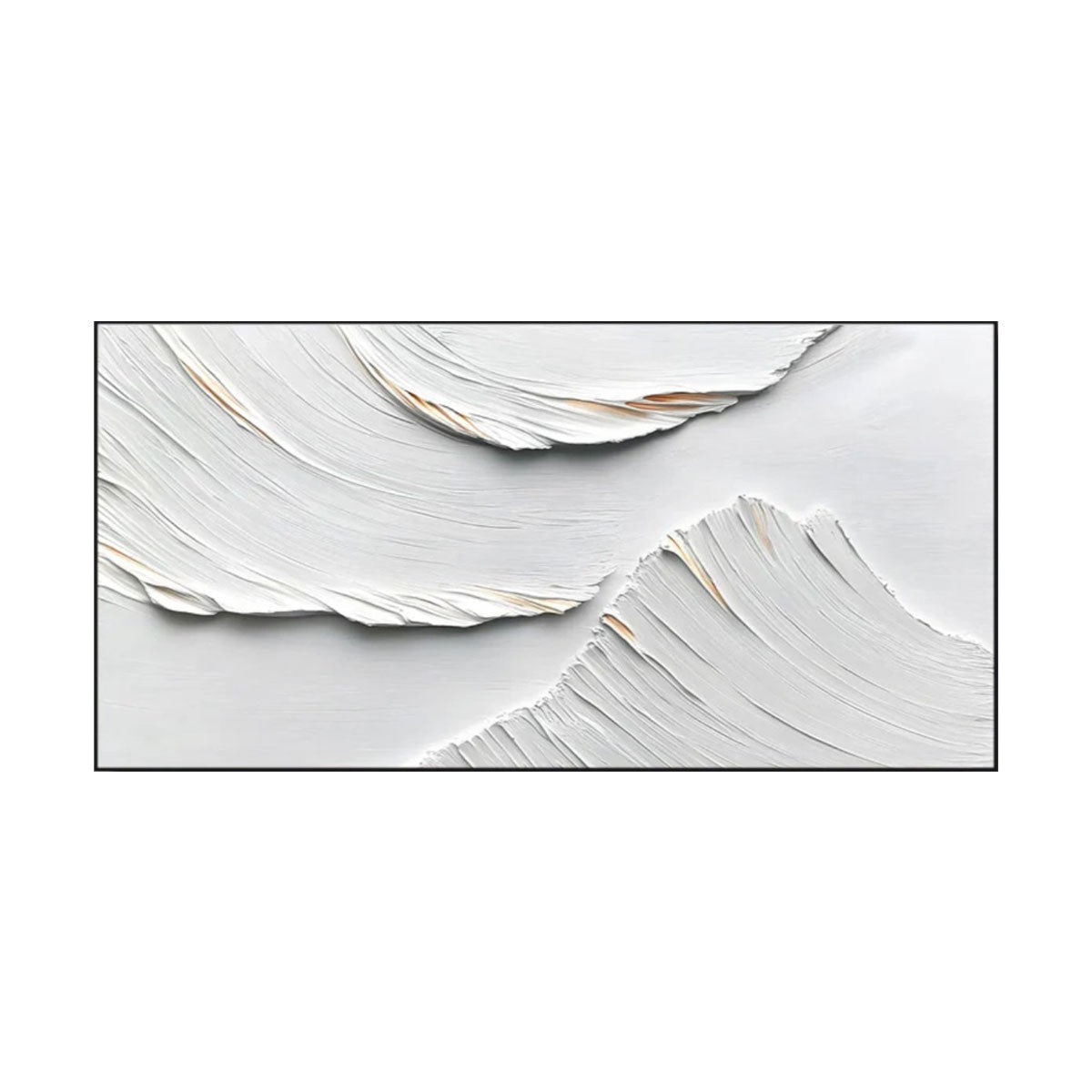 Ivory Ridge White Textured Abstract Painting
