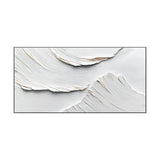 Ivory Ridge White Textured Abstract Painting