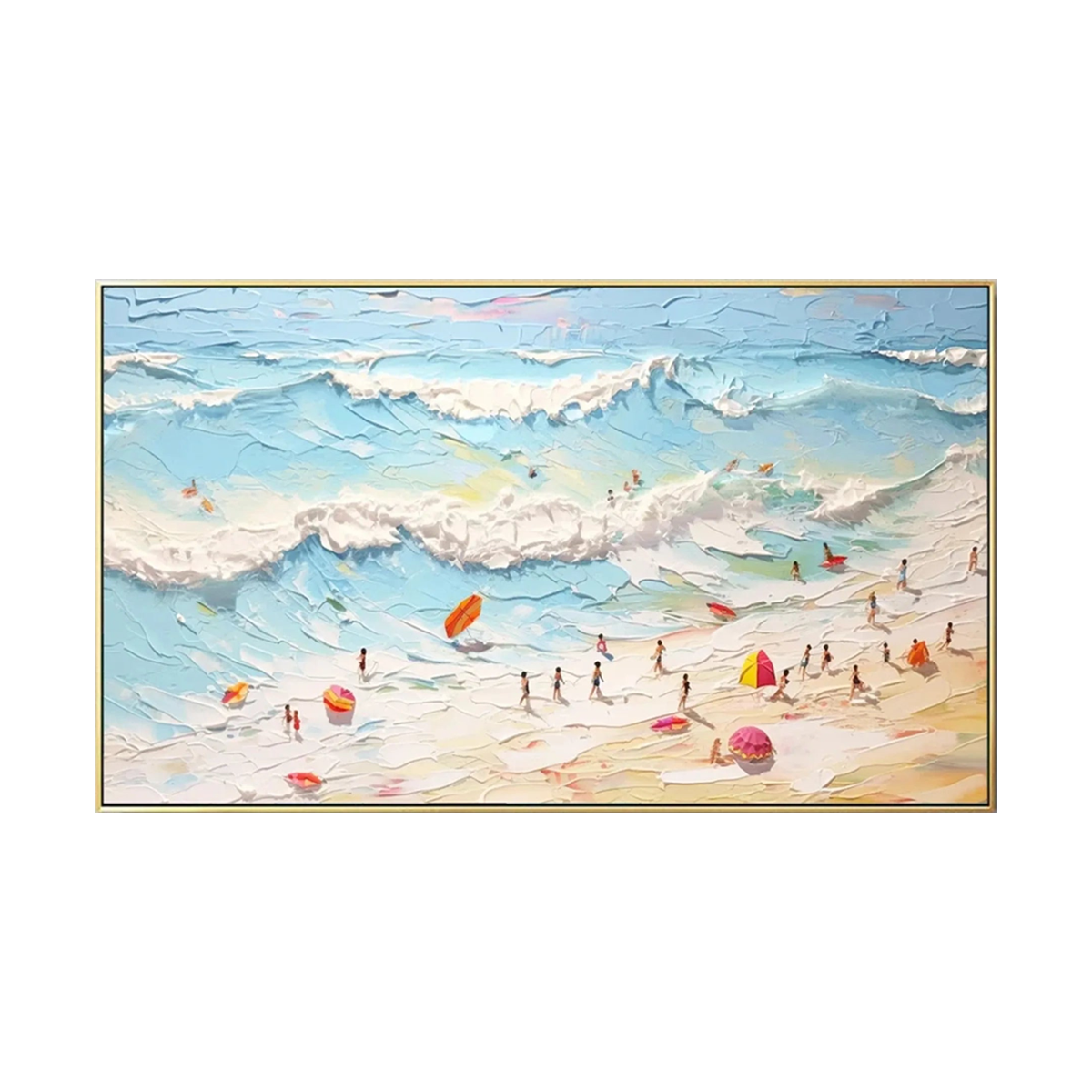 Golden Waves-Beach Abstract Painting
